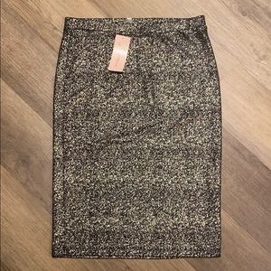 Sparkling gold skirt